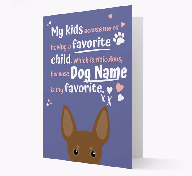 'Favorite Child' - Personalized {breedFullName} Card 